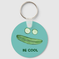 Cool comme Concombre "BE COOL" Funny Watercolor Fa