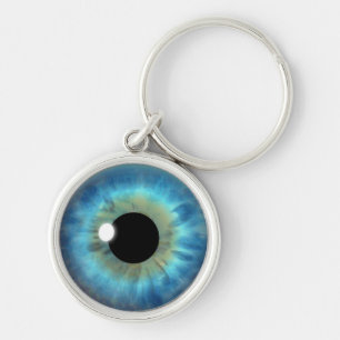 Porte-clés Cool de Blue Eye Iris Eyeball Porte - clés ronds p