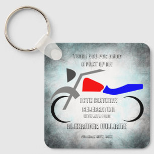 Porte-clés Cool Dirt Vélo Masculine 16e anniversaire