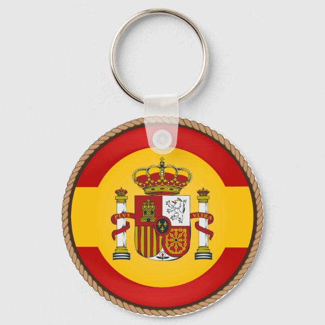 Porte-clés Cool drapeau Espagne sceau (Recto)