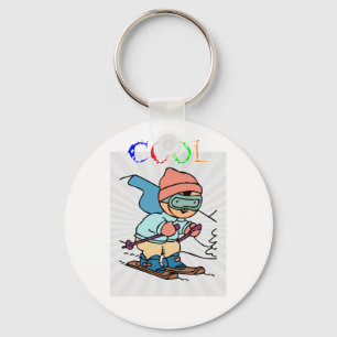Porte-clés Cool Funny Skier conceptions de ski skier drôl