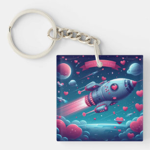 Porte-clés Cool/futuriste la Saint Valentin