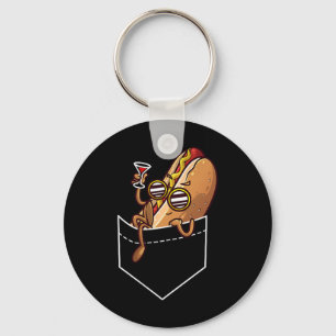 Porte-clés Cool Hot Dog Conception Pour Hommes Femme Plat Hot
