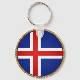 Porte-clés Cool Islande Drapeau