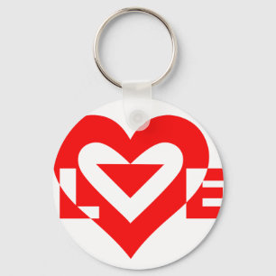 Porte-clés Cool Love Graphic, Red