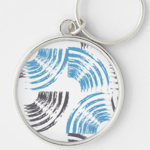 Porte-clés Cool, moderne, bleu abstrait tendance