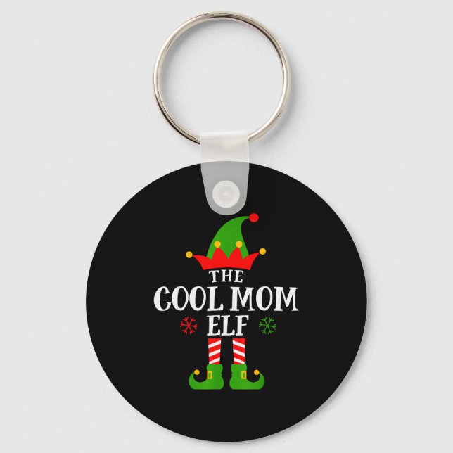 Porte-clés Cool Mom Elf Funny Matching Family Christmas Pajam (Recto)