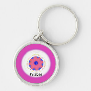 Porte-clés Cool Rose Frisbee Design