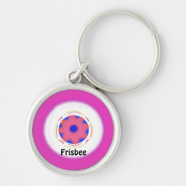 Porte-clés Cool Rose Frisbee Design (Devant)