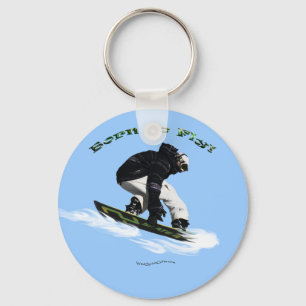 Porte-clés Cool Snow Boarder Winter Sports Theme