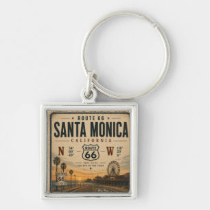 Porte-clés Coordonnées du terminus de Santa Monica