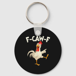 Porte-clés Coq drôle d'oiseau F Caw F Chuchoteur de poulet