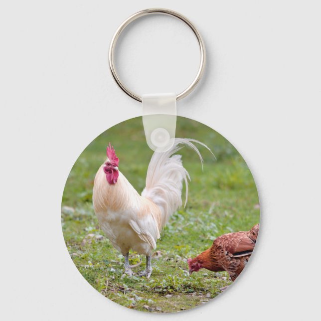 Porte-clés Coq et poule (Recto)