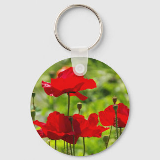 Porte-clés coquelicot