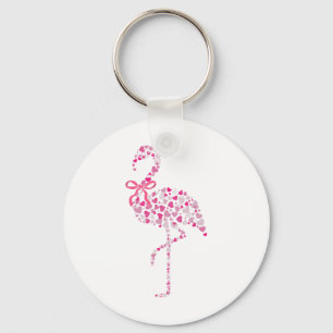 Porte-clés Coquette Flamant rose Coeur mignon Valentines rose