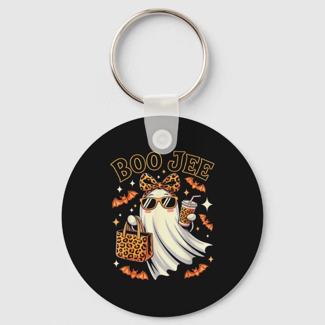 Porte-clés Coquette Leopard Ghost Coffee Boo Jee Halloween Bo (Recto)