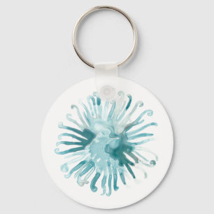 Porte-clés Corail d'aquarelle - bleu 2