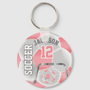 Porte-clés Corail et Football blanc ⚽ Ball Sport