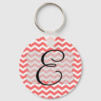 Porte-clés Coral Chevron Keyring initial