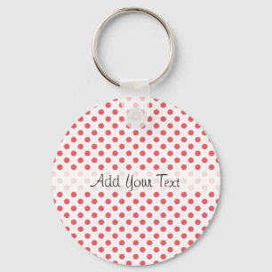 Porte-clés Coral rose Pois par Shirley Taylor