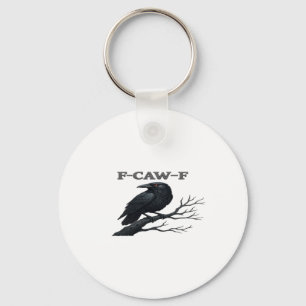 Porte-clés Corbeau F-Caw-F Drôle Gothique Lune Oiseau Nouveau