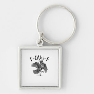 Porte-clés Corbeau, F-Caw-F Oiseau Drôle