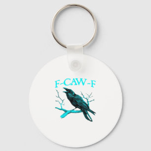 Porte-clés Corbeau F-Caw-F Oiseau Drôle Rétro