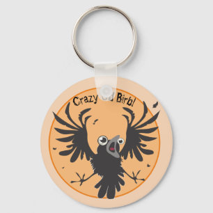 Porte-clés Corbeau vieux fou