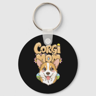 Porte-clés Corgi Maman Printemps Floral Design - Pâques Corgi