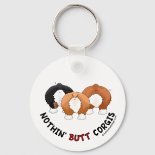 Porte-clés Corgis à boutons