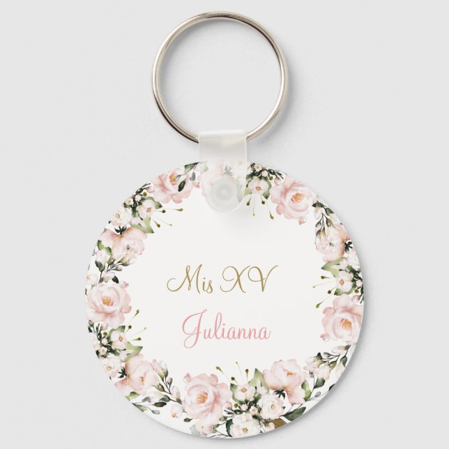 Porte-clés Cornement Porte - clé de Quinceañera (Recto)
