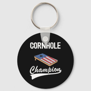 Porte-clés Cornhole Champion Américain Drapeau Bean Bag Board