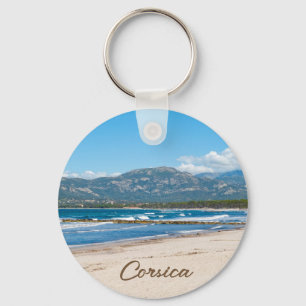 Porte-clés Corse France Plage et Montagnes Photo Souvenir