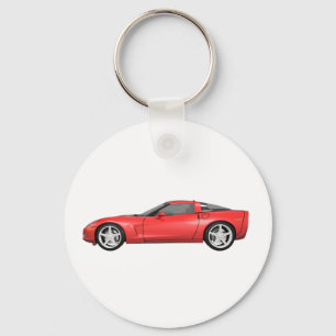Porte-clés Corvette 2008 : Voiture de sport : Rouge Finition 