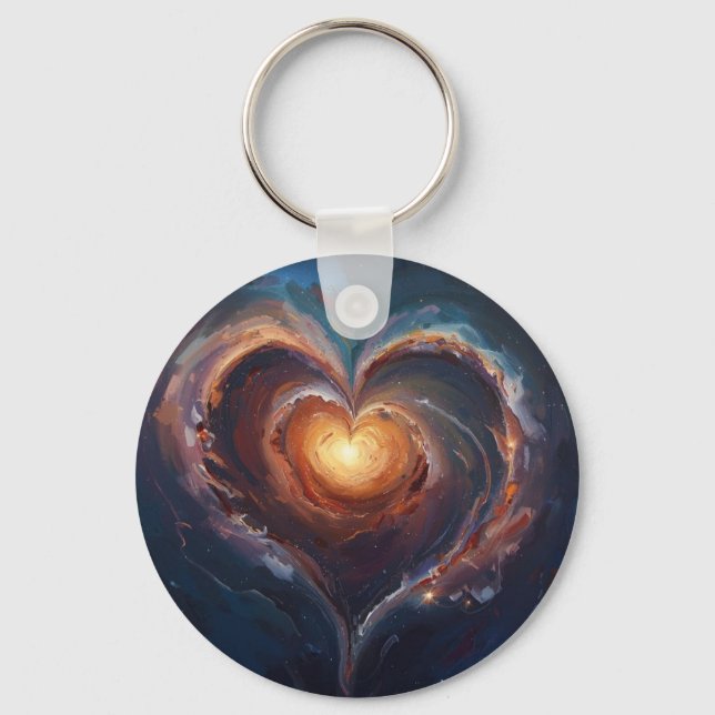 Porte-clés Cosmic Heart Galaxy Love Art – Universe Romance  (Recto)