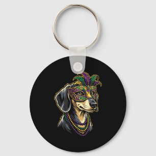 Porte-clés Costume de bouffon de mardi gras Doxie carnaval dé