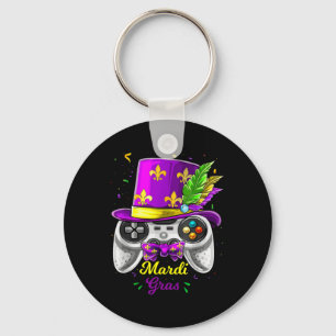 Porte-clés Costume de Masque de Bouffon de Manette de Jeu Vid
