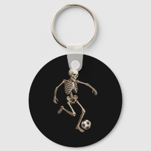Porte-clés Costume de soccer squelette rétro Halloween drôle