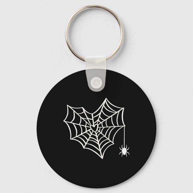 Porte-clés Costume Éffrayant Halloween Heart Spider Web (Recto)