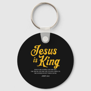 Porte-clés Costume Jésus est Roi Jean 14_6 Jésus chrétien (su