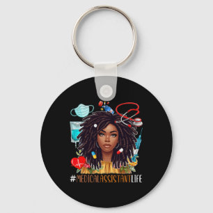 Porte-clés Costume Médicale Istant Afro Femme Fier Poing Noir
