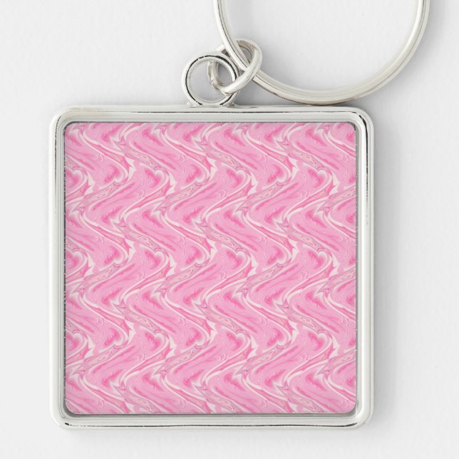 Porte-clés Coton Candy rose Abstrait (Devant)