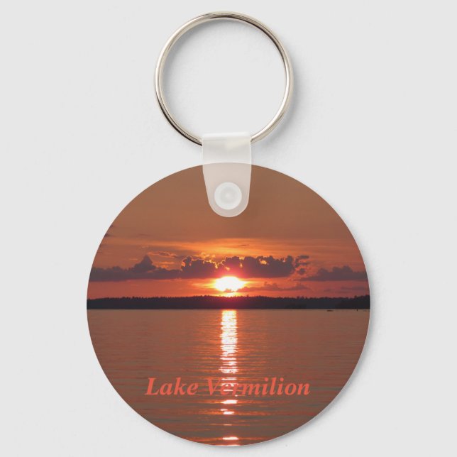 Porte-clés Couché de soleil du lac Vermilion (Recto)