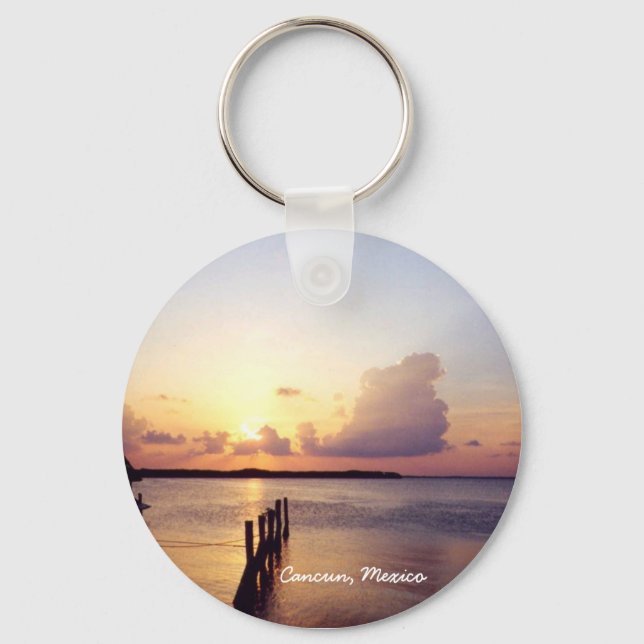 Porte-clés Coucher de soleil à Cancun Porte - clé (Recto)