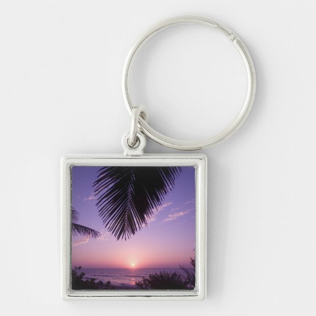 Porte-clés Coucher de soleil à West End, Cayman Brac, Îles Ca (Devant)