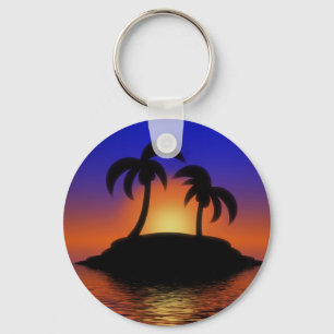 Porte-clés Coucher de soleil de palmier
