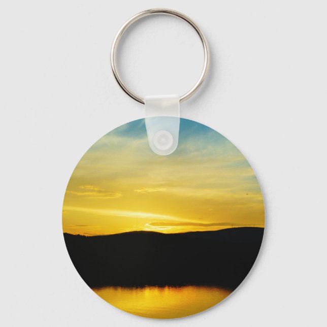 Porte-clés Coucher de soleil sur le lac Mt Yellow (Recto)