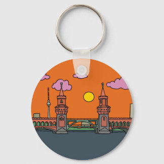 Porte-clés Coucher de soleil sur le pont Oberbaum à Berlin