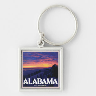 Porte-clés Coucher du soleil d'obscurité de l'Alabama
