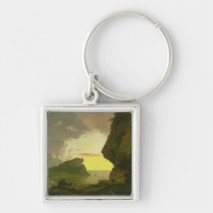 Porte-clés Coucher du soleil sur la côte près de Naples,